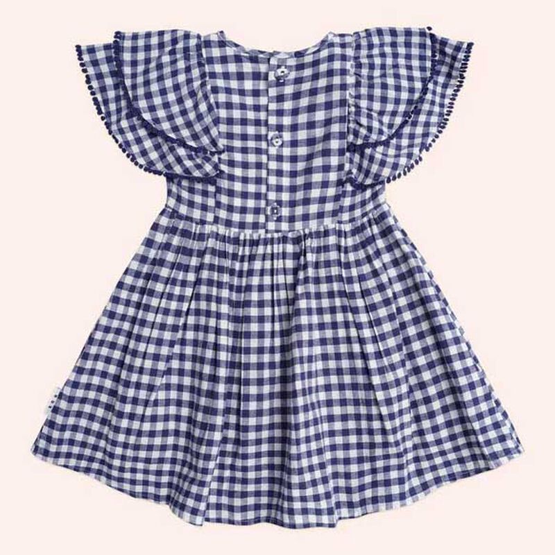 Huxbaby Cherry Pie Frill Dress Check 6M-2Y image number 2
